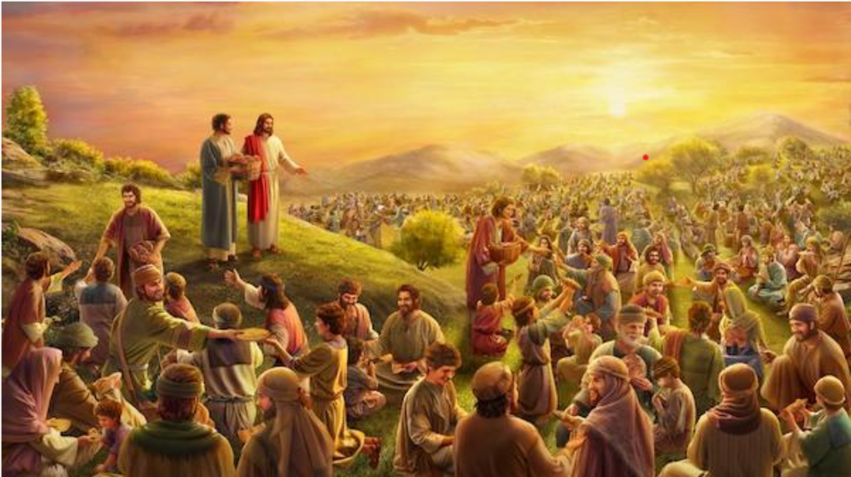 You are currently viewing यीशु पाँच हज़ार लोगों  को खाना खिलाते हैं – Jesus feeds five thousand people