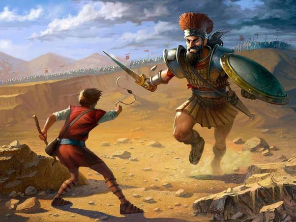 डेविड द्वारा गोलियथ को मारने की कहानी - The story of david killing goliath