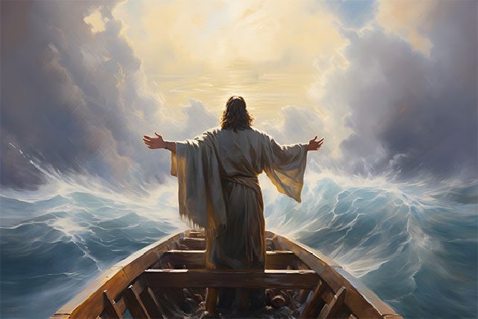 यीशु द्वारा हवा और समुद्र को शांत करने की कहानी - The story of jesus calming the wind and the sea